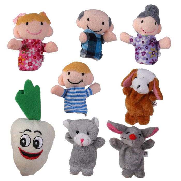 8pcs/set The Carrot Finger Puppets Nursery Rhyme/Fairy Tale