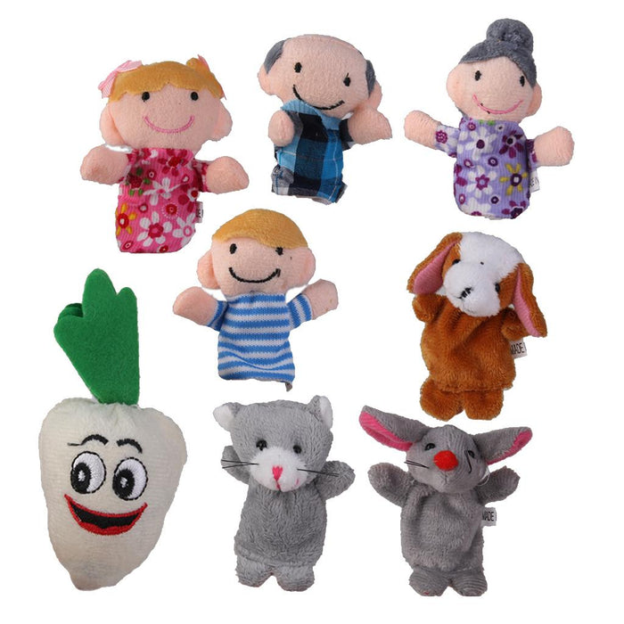 8pcs/set The Carrot Finger Puppets Nursery Rhyme/Fairy Tale