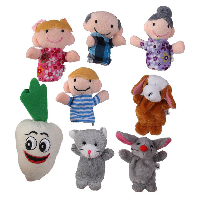 8pcs/set The Carrot Finger Puppets Nursery Rhyme/Fairy Tale