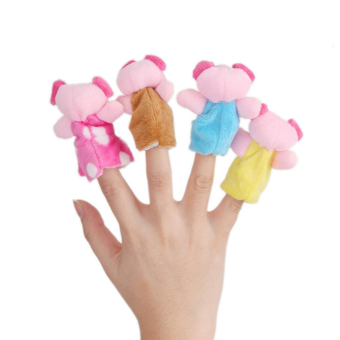 Crofta 8pcs/set the three Little Pigs Finger Puppets Nursery Rhyme/Fairy Tale