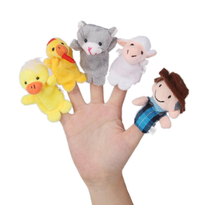 Crofta Old MacDonald Farm Animals Finger Puppets Kids Favor Toys 10pcs