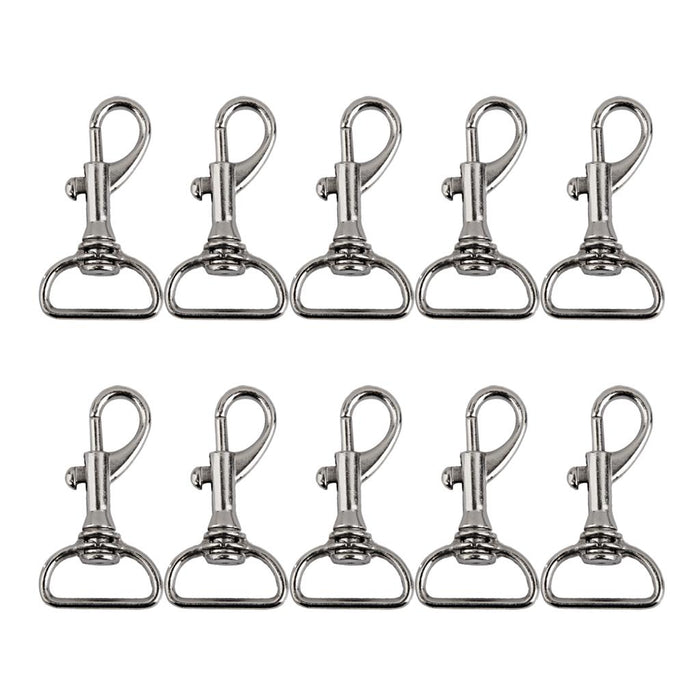 10pcs Swivel Trigger Snap Hooks Silver 40x23mm