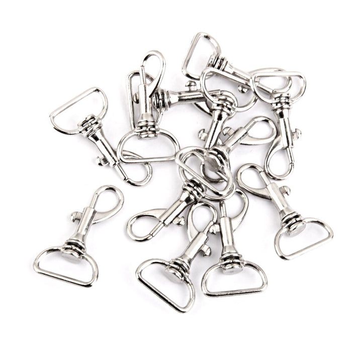 10pcs Swivel Trigger Snap Hooks Silver 40x23mm