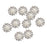 10pcs Crystal Faux Pearl Buttons Shank Decoration DIY Craft 22mm Beige