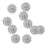 10pcs Clear Crystal Buttons Shank Decoration DIY Craft 21mm