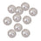 10pcs Crystal Faux Pearl Buttons Shank Decoration DIY Craft 21mm White