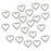 20pcs Rhinestone Crystal Heart Pendent for Jewelry DIY Craft