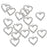 20pcs Rhinestone Crystal Heart Pendent for Jewelry DIY Craft