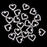 20pcs Rhinestone Crystal Heart Pendent for Jewelry DIY Craft