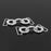 2pcs Double Ring Crystal Rhinestone Buckle Bikini Chain Side Connectors