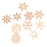 10pcs Assorted Snowflake Shapes Wooden Embellishment Xmas Tree Decor