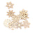 Crofta 20 Pieces Wooden Shape Snowflake Embellishments Festival Hanging Ornaments