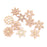 Crofta 20 Pieces Wooden Shape Snowflake Embellishments Festival Hanging Ornaments