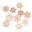 Crofta 20 Pieces Wooden Shape Snowflake Embellishments Festival Hanging Ornaments