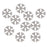 10x Metal snowflakes Rhinestone Flat Back Cabochons for Phone Case DIY Craft