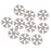 10x Metal snowflakes Rhinestone Flat Back Cabochons for Phone Case DIY Craft