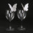 Crofta Butterfly Glass Place Cards Wedding Party Table Decor 50pcs White