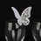 Crofta Butterfly Glass Place Cards Wedding Party Table Decor 50pcs White