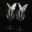 Crofta Butterfly Glass Place Cards Wedding Party Table Decor 50pcs White