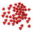 Crofta 400 Pieces 8mm Heart Rhinestone Flatback Embellishment for Wedding Decoration Red