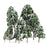 Crofta 12pcs Dark Green Poplar Trees Model Train Snow Scenery 2.5-16 cm 1:500-1:50