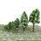 Crofta 12pcs Light Green Poplar Trees Model Train Snow Scenery 2.5-16 cm 1:500-1:50