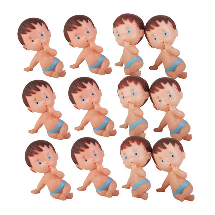 Crofta 12pcs Mini Sucking Finger Baby Baby Shower Favors Party Decor Blue