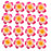 Crofta 100x Wedding Party Hawaiian Frangipani Foam Plumeria Flower Head Rose Red