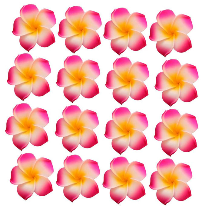 Crofta 100x Wedding Party Hawaiian Frangipani Foam Plumeria Flower Head Rose Red