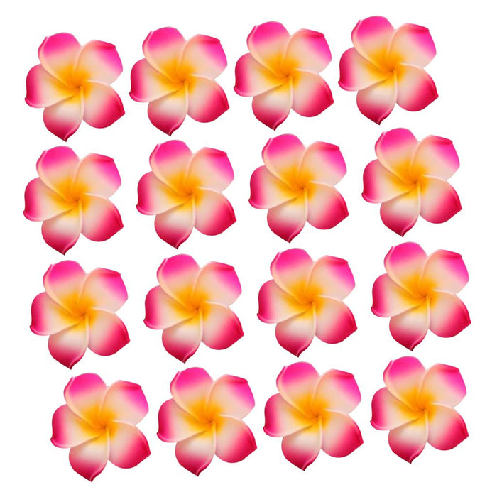 Crofta 100x Wedding Party Hawaiian Frangipani Foam Plumeria Flower Head Rose Red