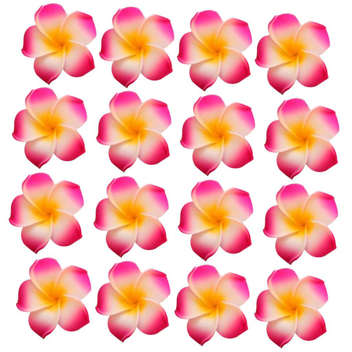 Crofta 100x Wedding Party Hawaiian Frangipani Foam Plumeria Flower Head Rose Red