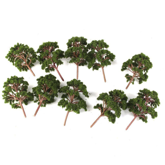 Crofta 10pcs Banyan Trees Model Train Scenery Landscape Scale 1:75 Dark Green