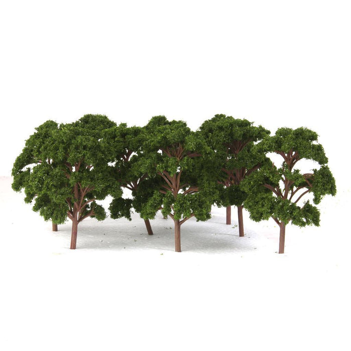 Crofta 10pcs Banyan Trees Model Train Scenery Landscape Scale 1:75 Dark Green