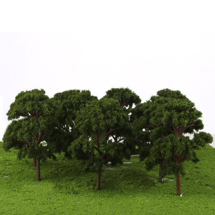 Crofta 10pcs Banyan Trees Model Train Scenery Landscape Scale 1:75 Dark Green