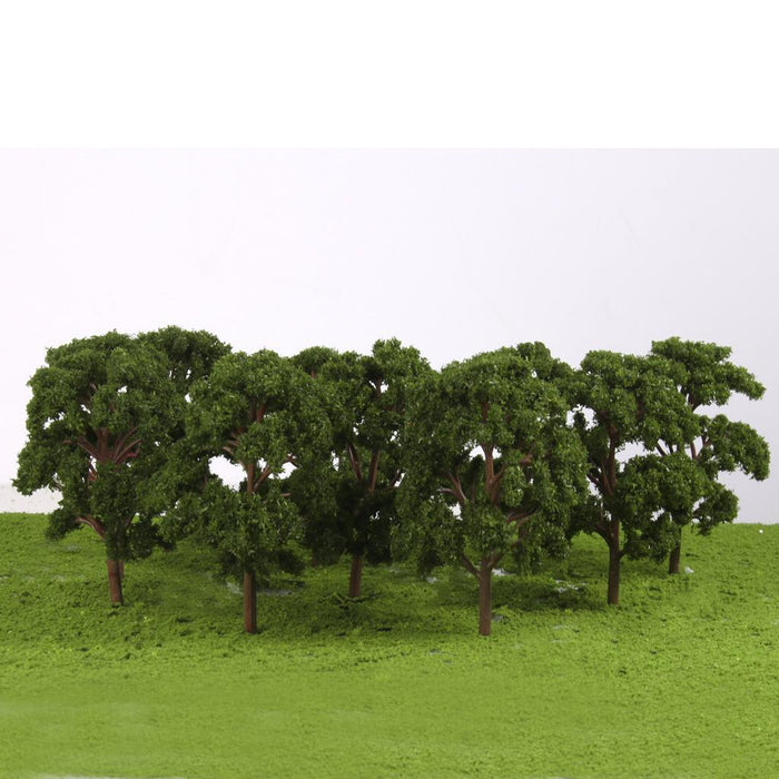 Crofta 10pcs Banyan Trees Model Train Scenery Landscape Scale 1:75 Dark Green