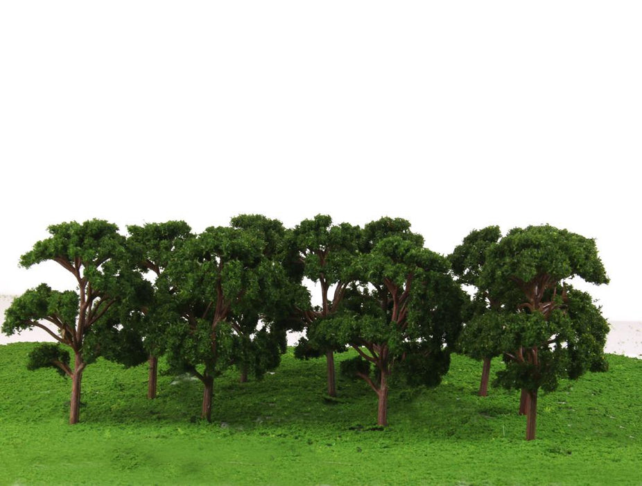 Crofta 10pcs Banyan Trees Model Train Scenery Landscape Scale 1:75 Green