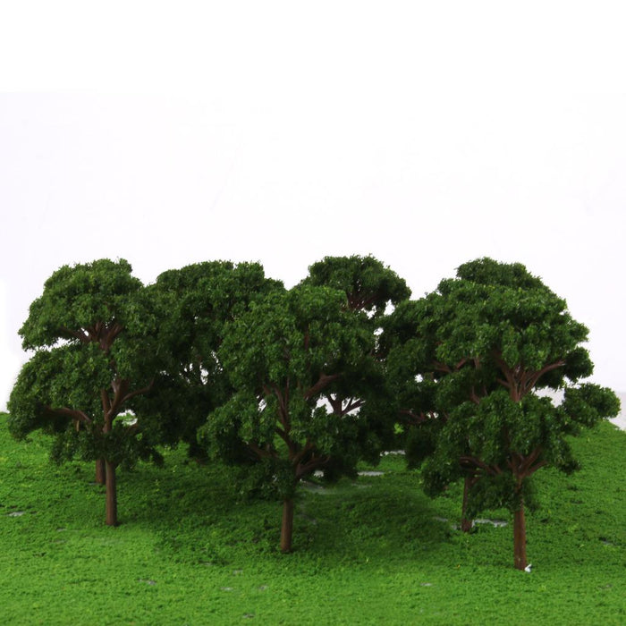 Crofta 10pcs Banyan Trees Model Train Scenery Landscape Scale 1:75 Green