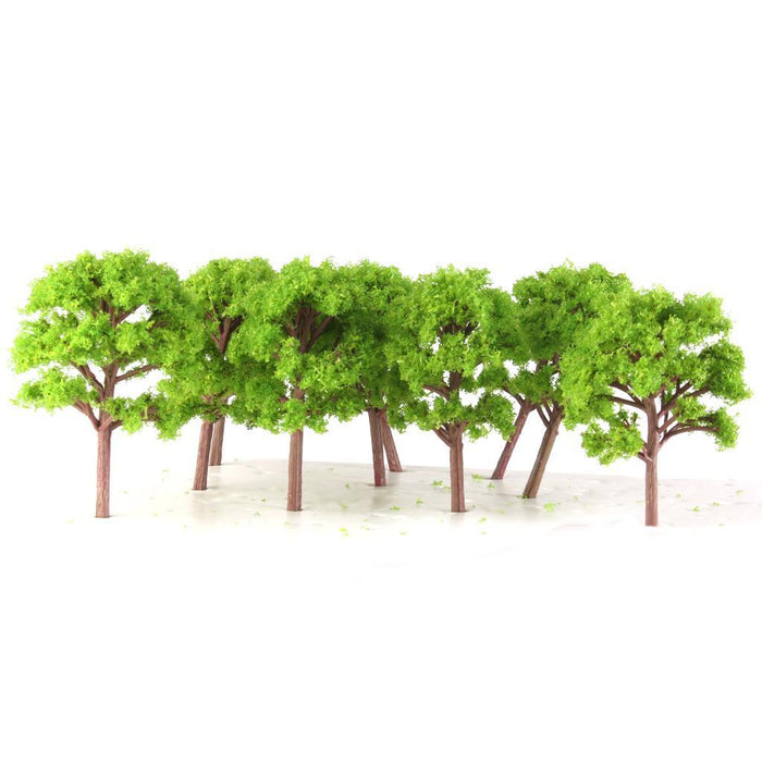 Crofta 10pcs Banyan Trees Model Train Scenery Landscape Scale 1:100 Light Green