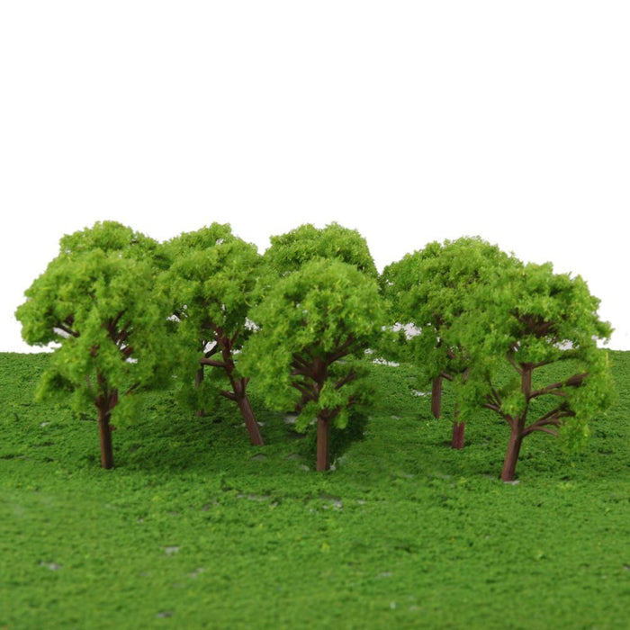 Crofta 10pcs Banyan Trees Model Train Scenery Landscape Scale 1:100 Light Green