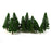 Crofta 16pcs Model Train Trees Scenery Landscape Scale 1:75-200 Dark Green