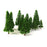 Crofta 16pcs Model Train Trees Scenery Landscape Scale 1:75-200 Dark Green