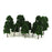 Crofta 16pcs Model Train Trees Scenery Landscape 1:100-200 Dark Green