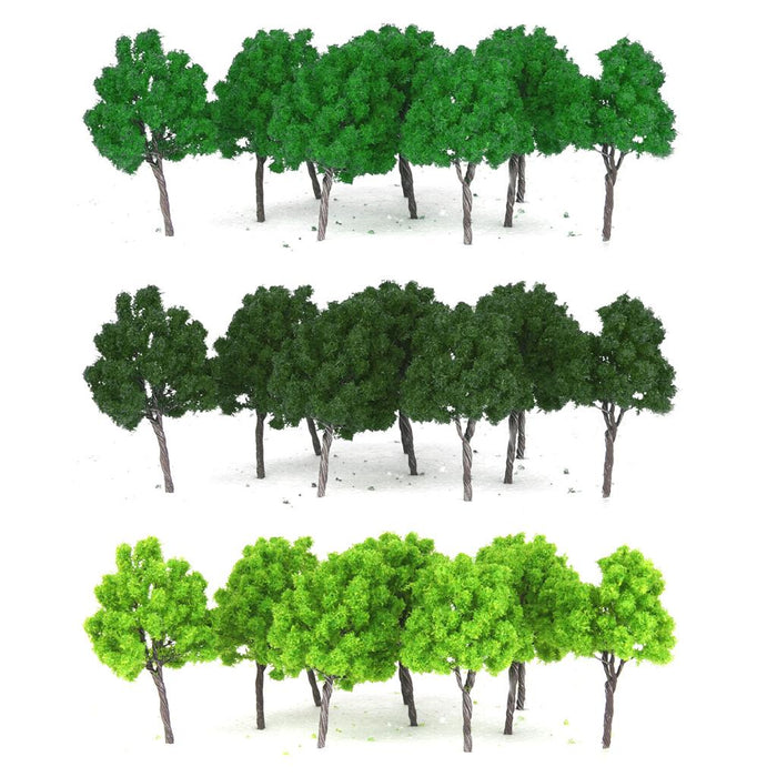 Crofta 10Pcs 1/100 Model Tress Train Railroad Park Garden Scenery Dark Green