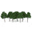 Crofta 10Pcs 1/100 Model Tress Train Railroad Park Garden Scenery Dark Green