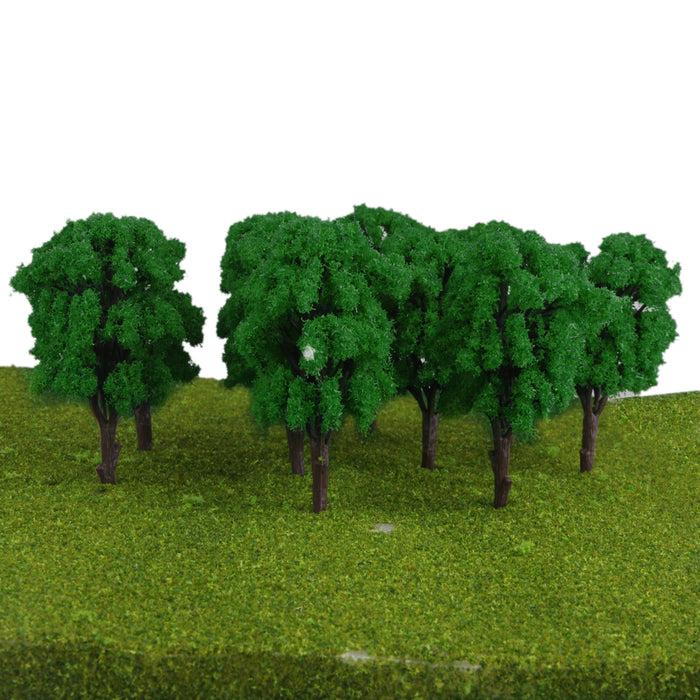 Crofta 10 Pcs Scenery Landscape Train Model Old Trees Scale 1/100 Jade Green