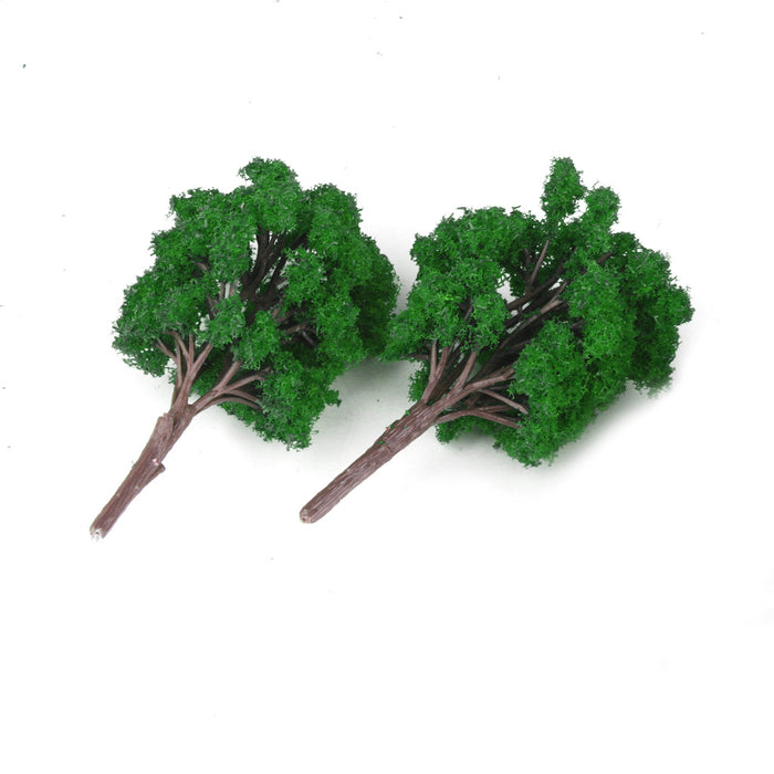 Crofta 10 Pcs Scenery Landscape Train Model Old Trees Scale 1/100 Jade Green