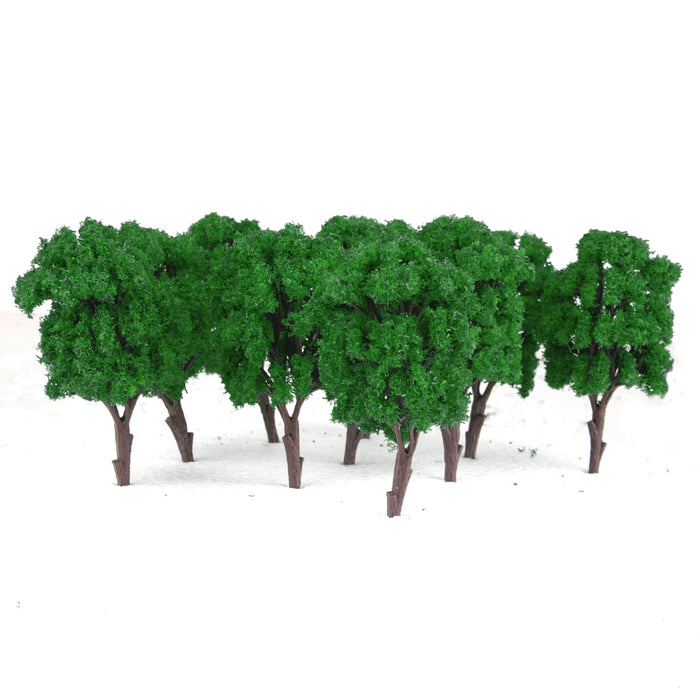 Crofta 10 Pcs Scenery Landscape Train Model Old Trees Scale 1/100 Jade Green