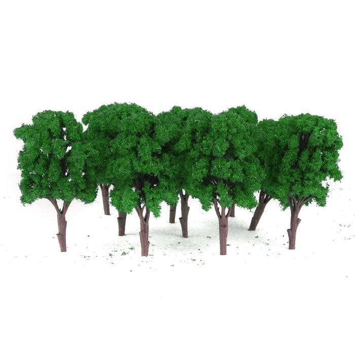 Crofta 10 Pcs Scenery Landscape Train Model Old Trees Scale 1/100 Jade Green