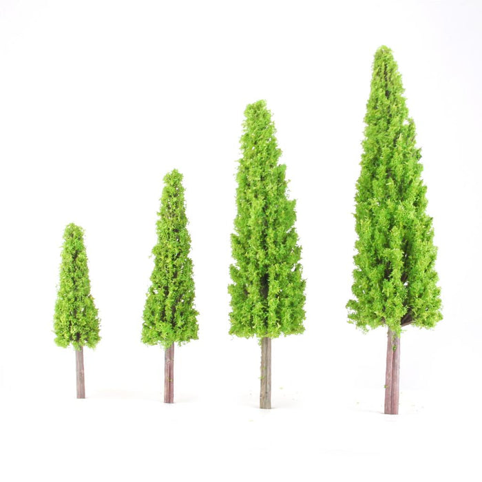 Crofta 10Pcs Scenery Landscape Train Model Metasequoia Trees Scale 1/50 Light Green