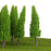 Crofta 10Pcs Scenery Landscape Train Model Metasequoia Trees Scale 1/50 Light Green